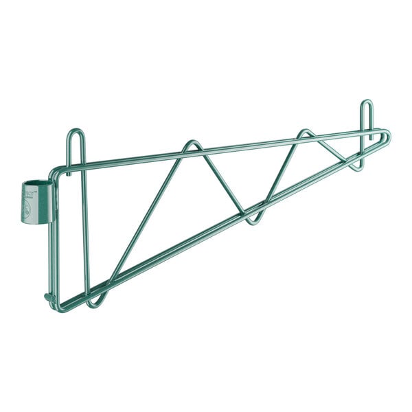 A green Regency metal cantilever shelf bracket.