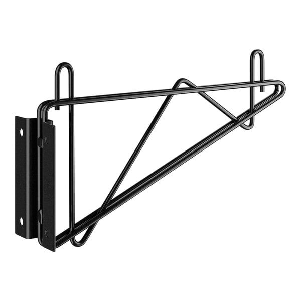 A black metal Regency wall-mount bracket with a hook.