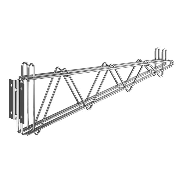 A Regency chrome metal wall-mount rack with two brackets.