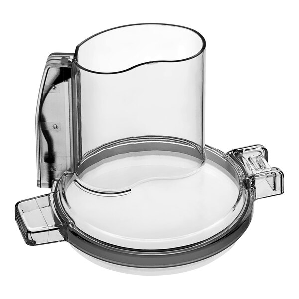 A clear plastic chute lid for AvaMix 3/4 hp food processors.