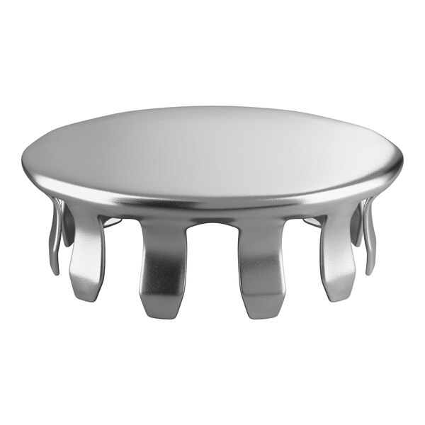 A silver metal Regency shelf collar plug.