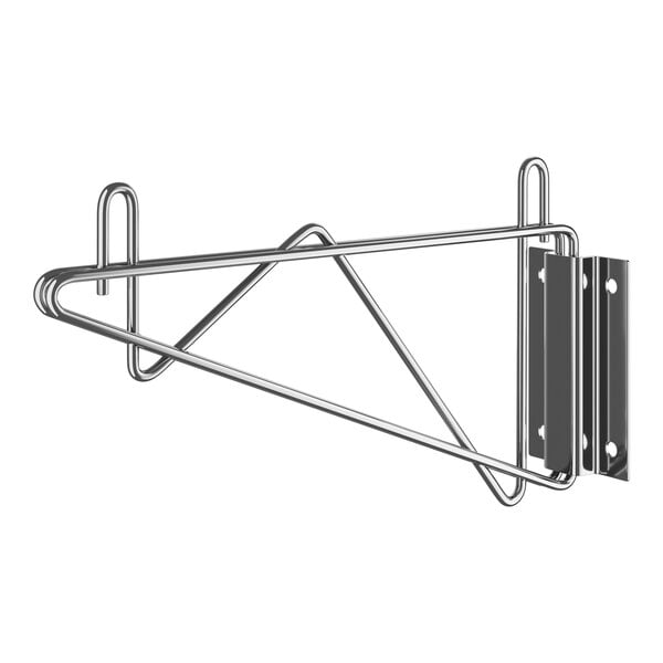 A Regency chrome metal wall-mount bracket with two hooks.