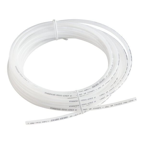 A roll of white John Guest natural LLDPE tubing.