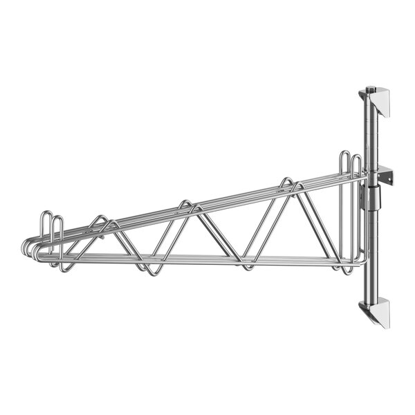 A Regency stainless steel wall-mount double bracket with two arms.