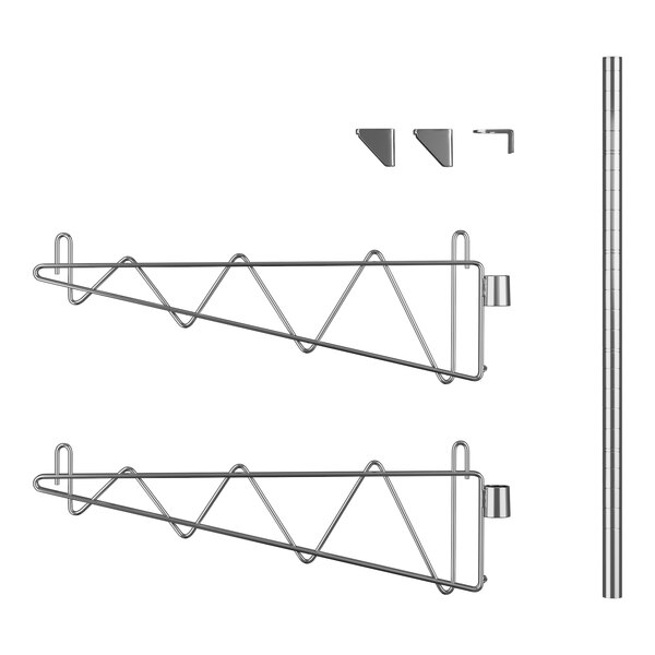 A drawing of two Regency stainless steel wall brackets.