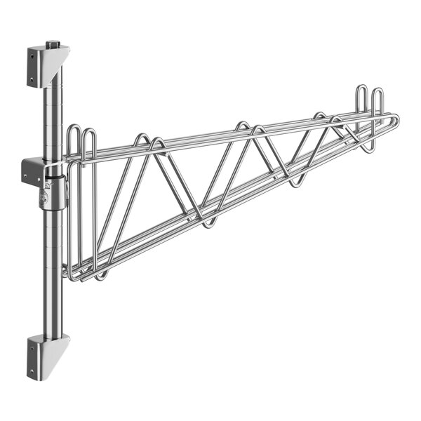 A Regency stainless steel double bracket post with hooks.