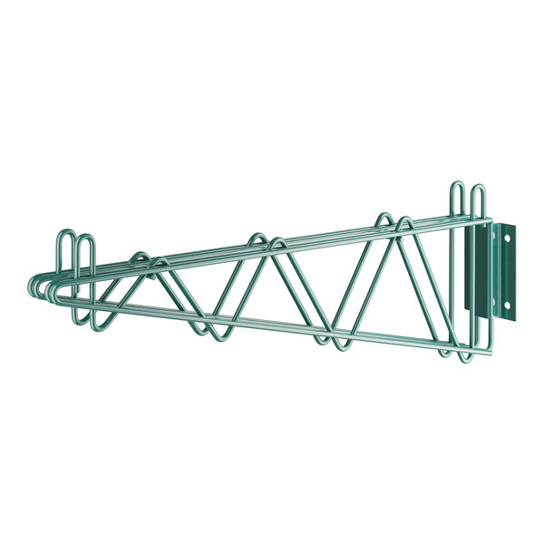 A green metal Regency double bracket with two hooks.