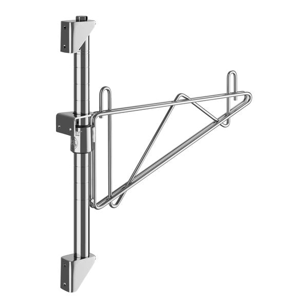 A Regency chrome wall-mount shelf post with a single bracket.