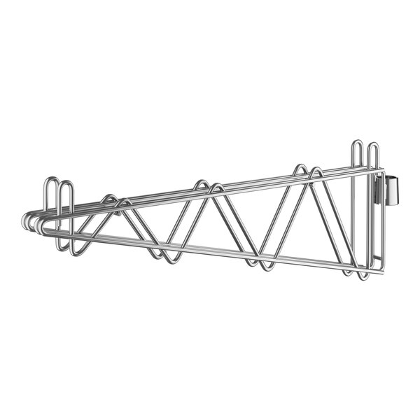 A stainless steel Regency double cantilever bracket for a wire shelf.