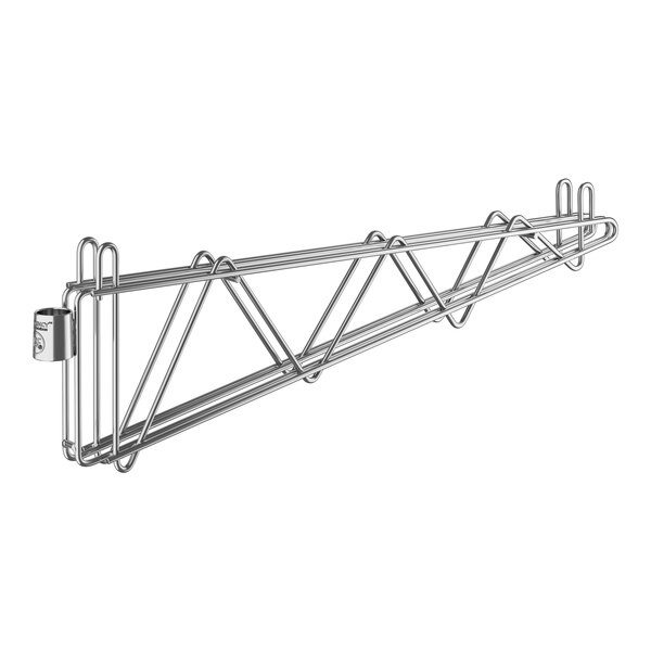 A Regency stainless steel cantilever double bracket for a wire shelf.