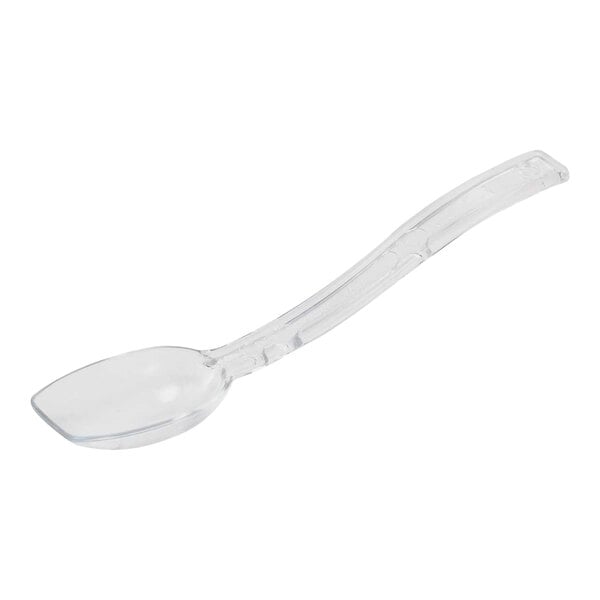 A clear plastic Server serving spoon with a handle.