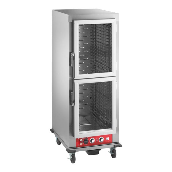 Avantco HPESDC-1836 Full Size Vacuum-Insulated Heated Holding / Proofing Cabinet with Clear Dutch Doors - 120V