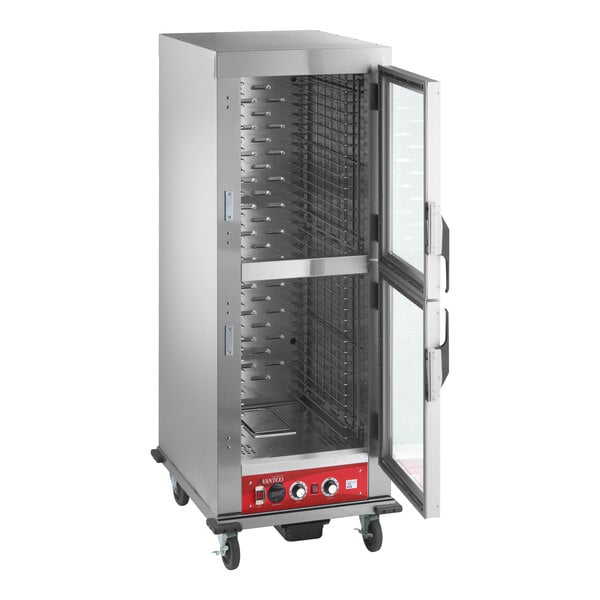 Avantco HPESDC-1836 Full Size Vacuum-Insulated Heated Holding / Proofing Cabinet with Clear Dutch Doors - 120V