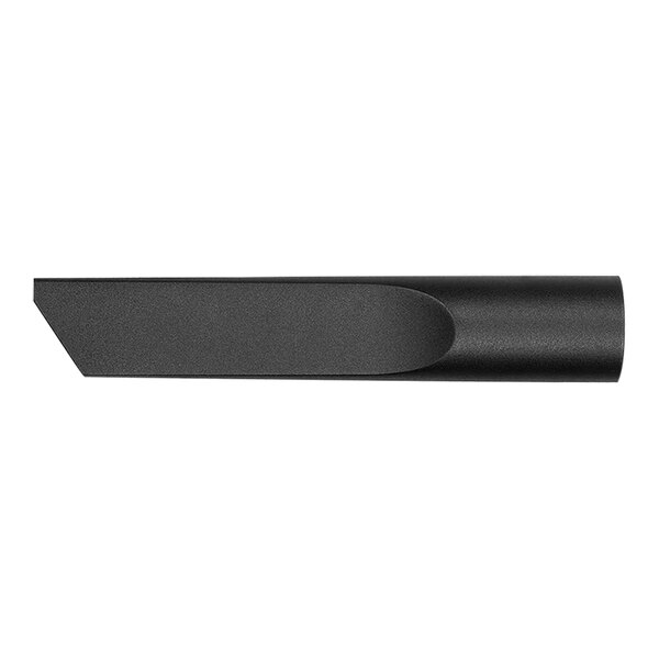 A black object with a metal tip and a black nozzle.