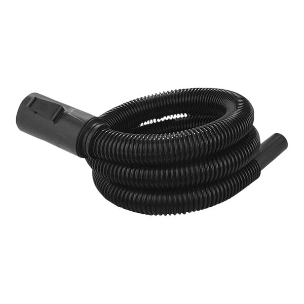 A black Stanley hose with nozzle and handle.