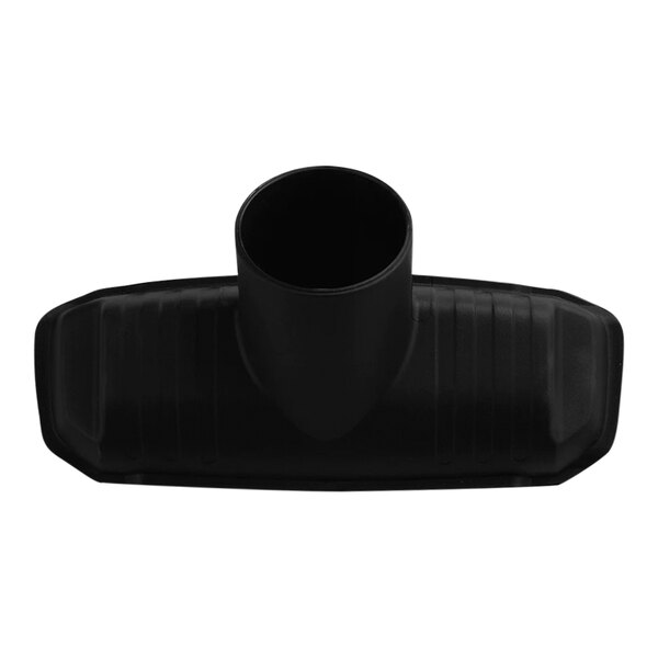 A black plastic utility nozzle with a curved neck and round tube connection.