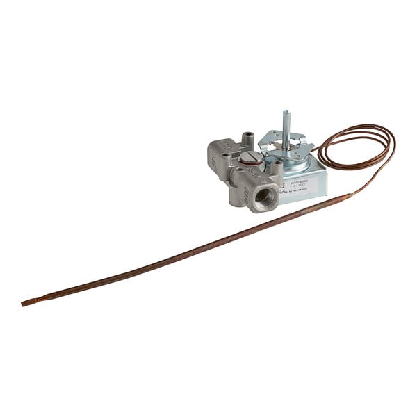 A Robertshaw gas cooking control thermostat with a wire attached to it.