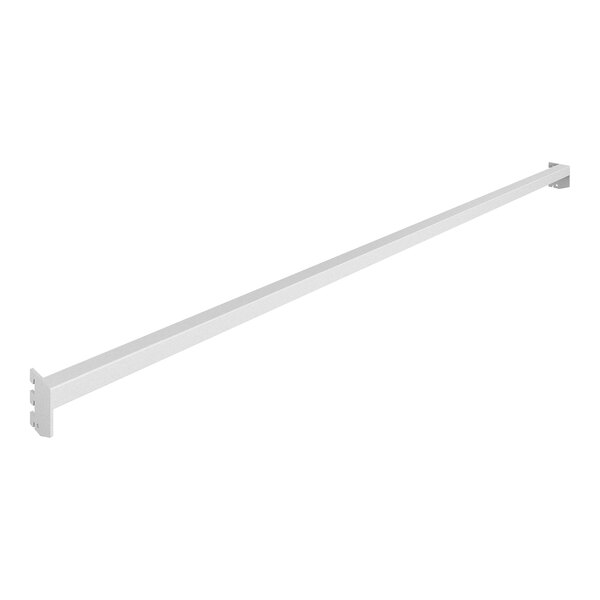 A long white metal rod for Econoco retail display racks.