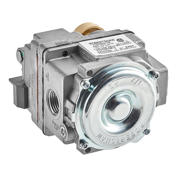 A Robertshaw natural gas valve with a metal housing.