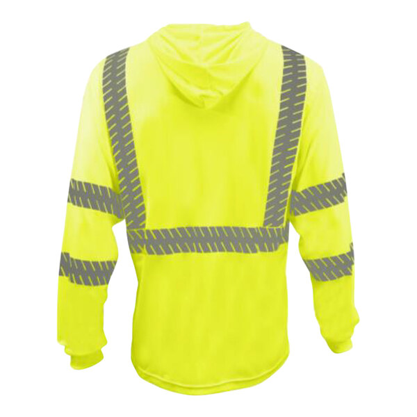 A Cordova hi-vis yellow long sleeve shirt with reflective tape.