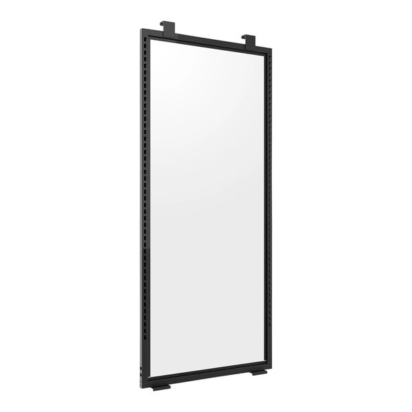 A black rectangular metal frame with a frosted acrylic panel.