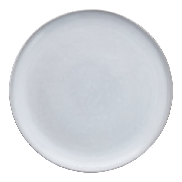 A white Nosse by Fortessa stoneware plate with a small white border.