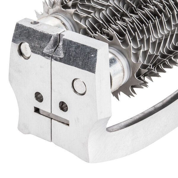 A Hobart Liftout Unit with metal star blades and a metal handle.