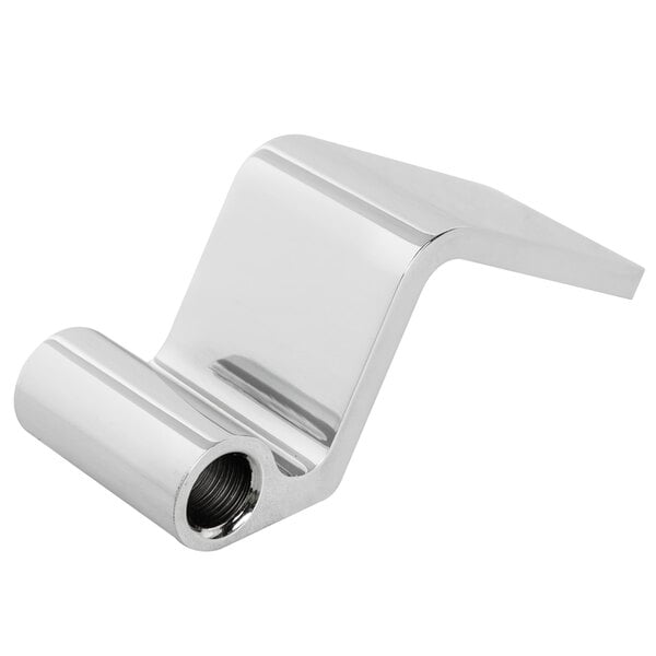 A silver metal T&S blank foot pedal with a hole.