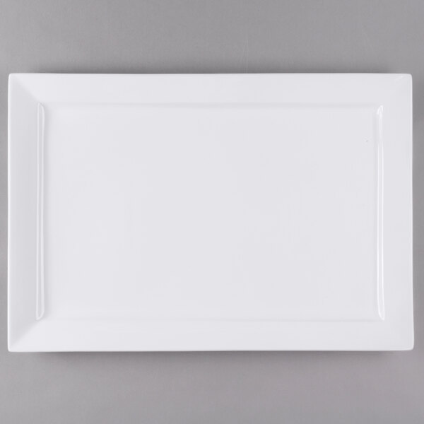 A white rectangular 10 Strawberry Street porcelain platter.
