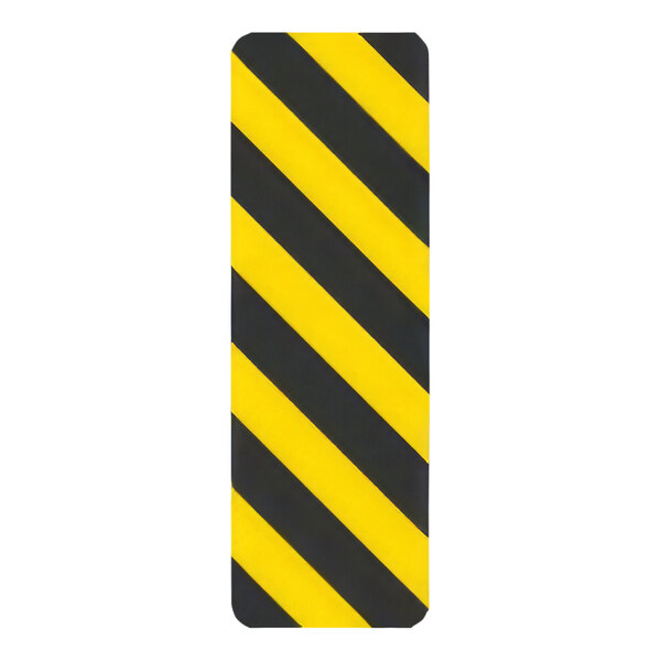 A Lavex aluminum caution sign with black and yellow left stripes.