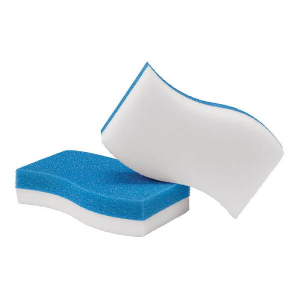 A package of two blue and white 3M Scotch-Brite Easy Erasing Pads.