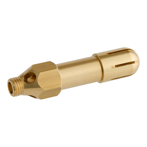 A brass blank burner orifice for ServIt GST Series equipment.