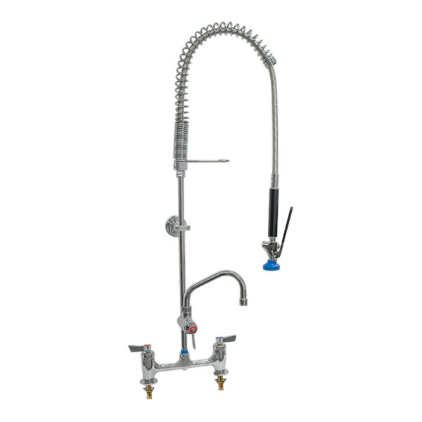 A Fisher stainless steel pre-rinse faucet with a hose.