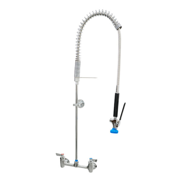 A Fisher pre-rinse faucet with lever handles and a hose.