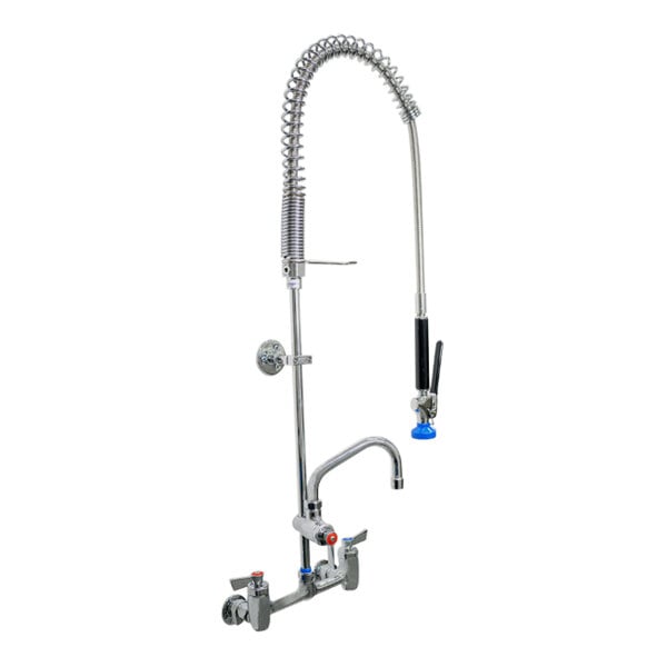 A Fisher stainless steel pre-rinse faucet with a hose.