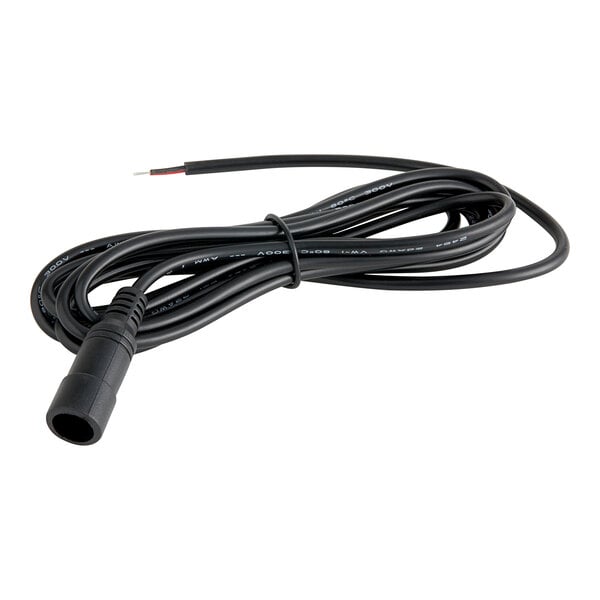 An Avantco LED light cable with a black cable and black connector.