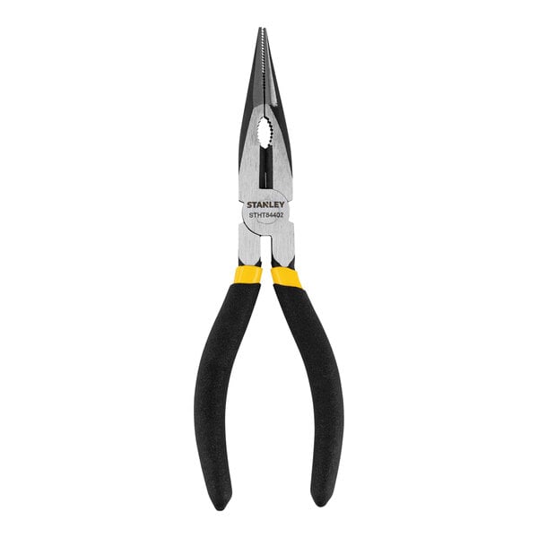 Stanley 6" Long-Nose Pliers with yellow handles.