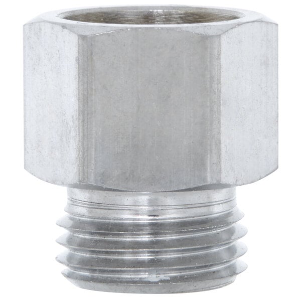 A T&S 3/8" NPT Female x 3/4-14 UNS Male Adapter nut.
