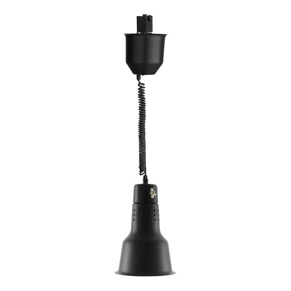 A black Hanson Heat Lamp with a retractable cord.