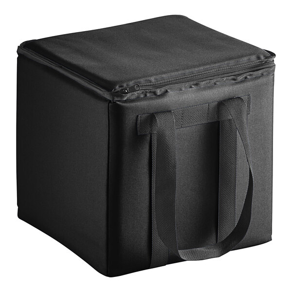A Sterno black nylon insulated food carrier bag with a strap.