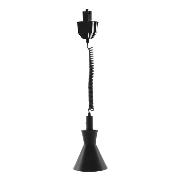 A black Hanson Heat Lamp with a retractable cord.