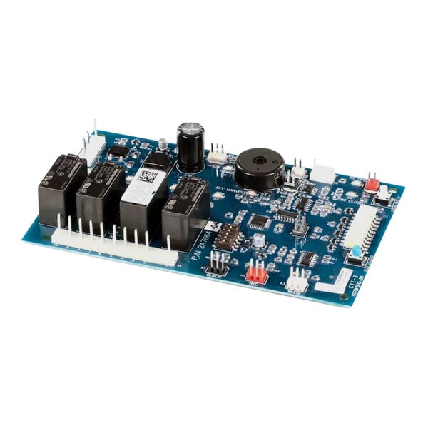 A white rectangular Hoshizaki control board with two black electronic components.