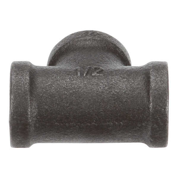 A Henny Penny black pipe fitting with a metal end.