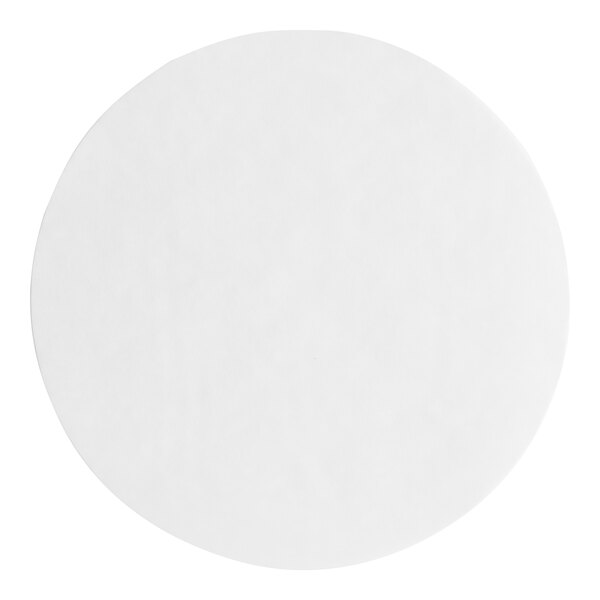 A white circle with a black border.