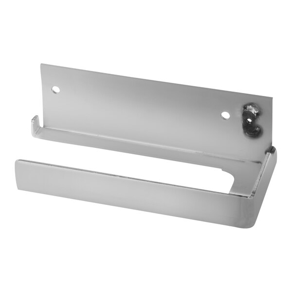 A metal plate with a hole in it.