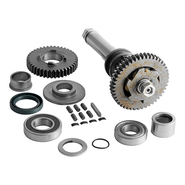 An Avantco Center Axle kit with a metal gear and various parts.