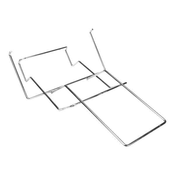 A metal wire rack with two metal bars.