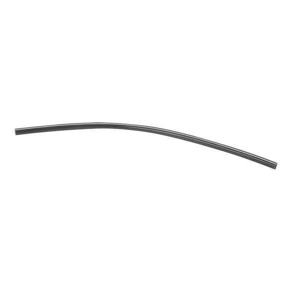 A curved metal tube on a white background.