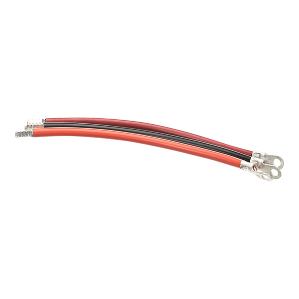 A close-up of a Henny Penny cable with red and black wires.