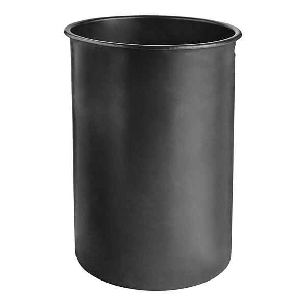 A black cylindrical plastic liner with a white background.